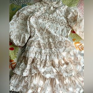 Topshop Ruffle eyelet dress